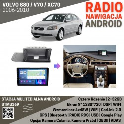 RADIO VOLVO XC70 2006-2010 9'' 1280*720 QUAD CORE 2+32GB